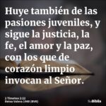 Cómo evitar las pasiones juveniles según 2 Timoteo 2:22-23