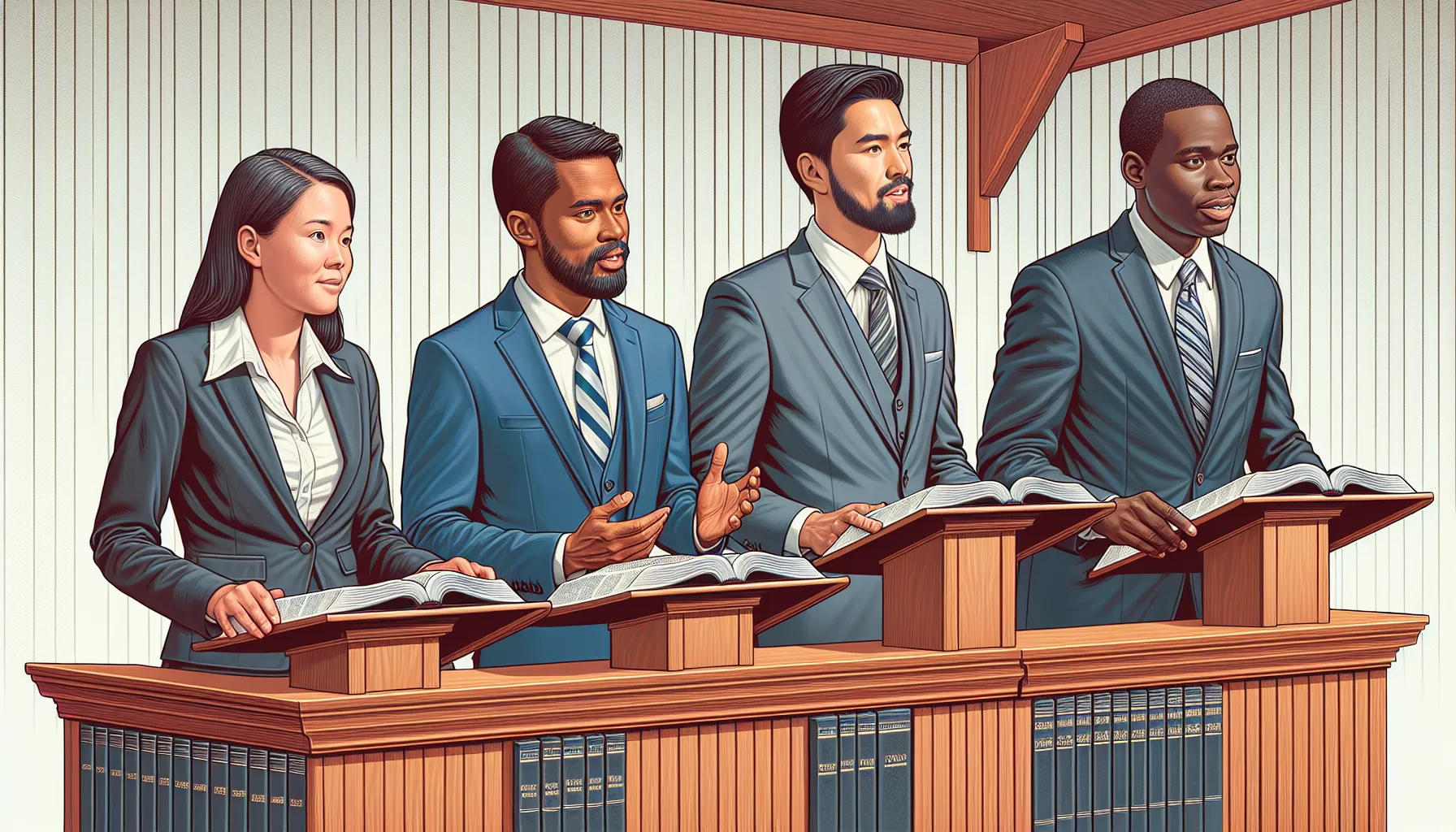 Imagen ilustrativa de un predicador en el púlpito explicando un pasaje bíblico durante una predicación expositiva.