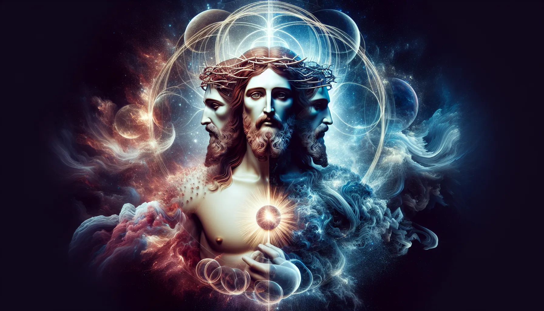 Representación visual de la Unión Hipostática de Jesús